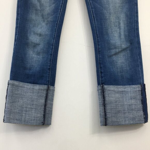 The Limited BoyFriend Light Wash Blue Denim Cropped Jeans Size 0 EXCELLENT - Picture 4 of 10